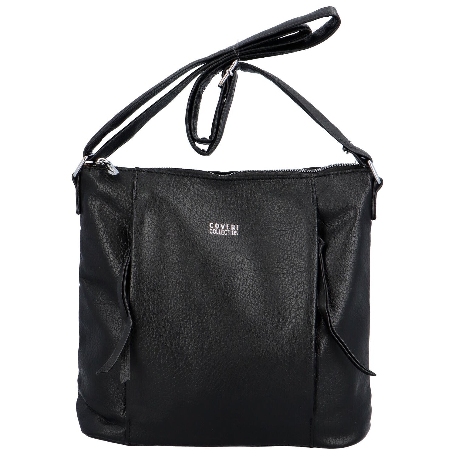 Trendová dámká koženková crossbody Larika,  černá