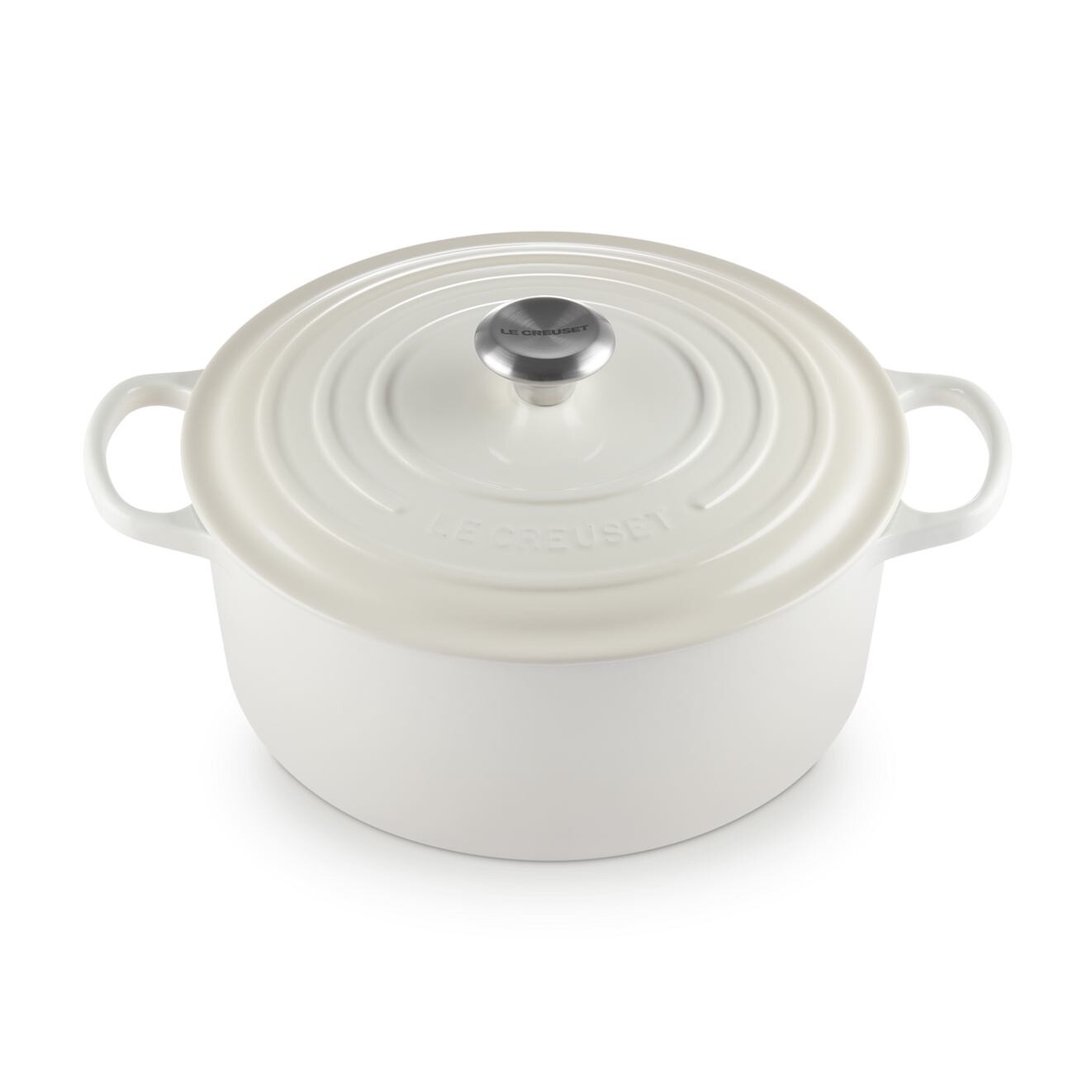 Kastrol SIGNATURE 28 cm, 6,7 l, MERINGUE, litina, Le Creuset
