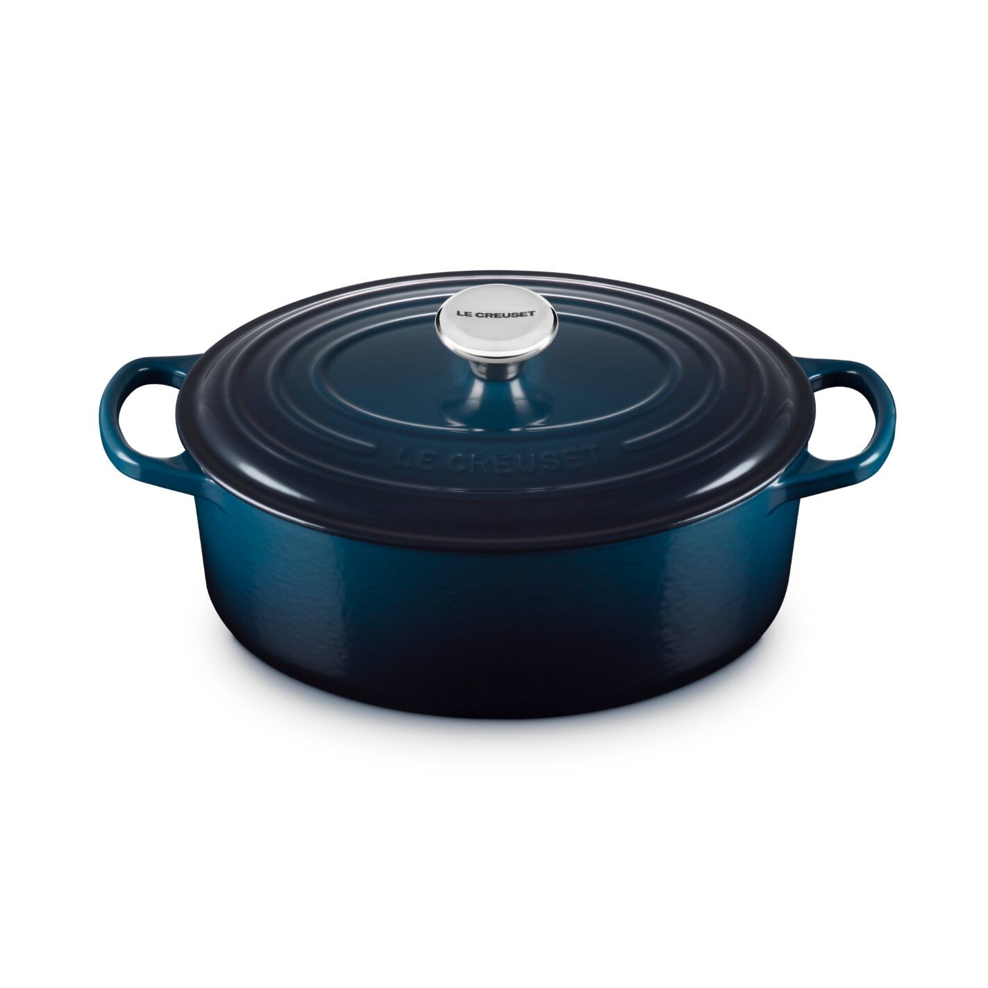 Kastrol SIGNATURE 29 cm, 4,7 l, oválný, NUIT, litina, Le Creuset