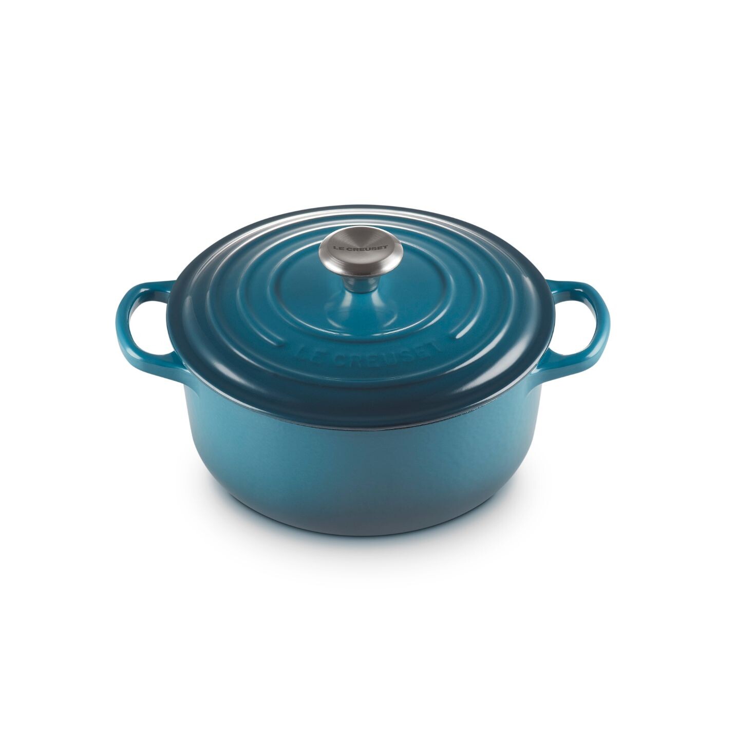 Kastrol SIGNATURE 20 cm, 2,4 l, DEEP TEAL, litina, Le Creuset