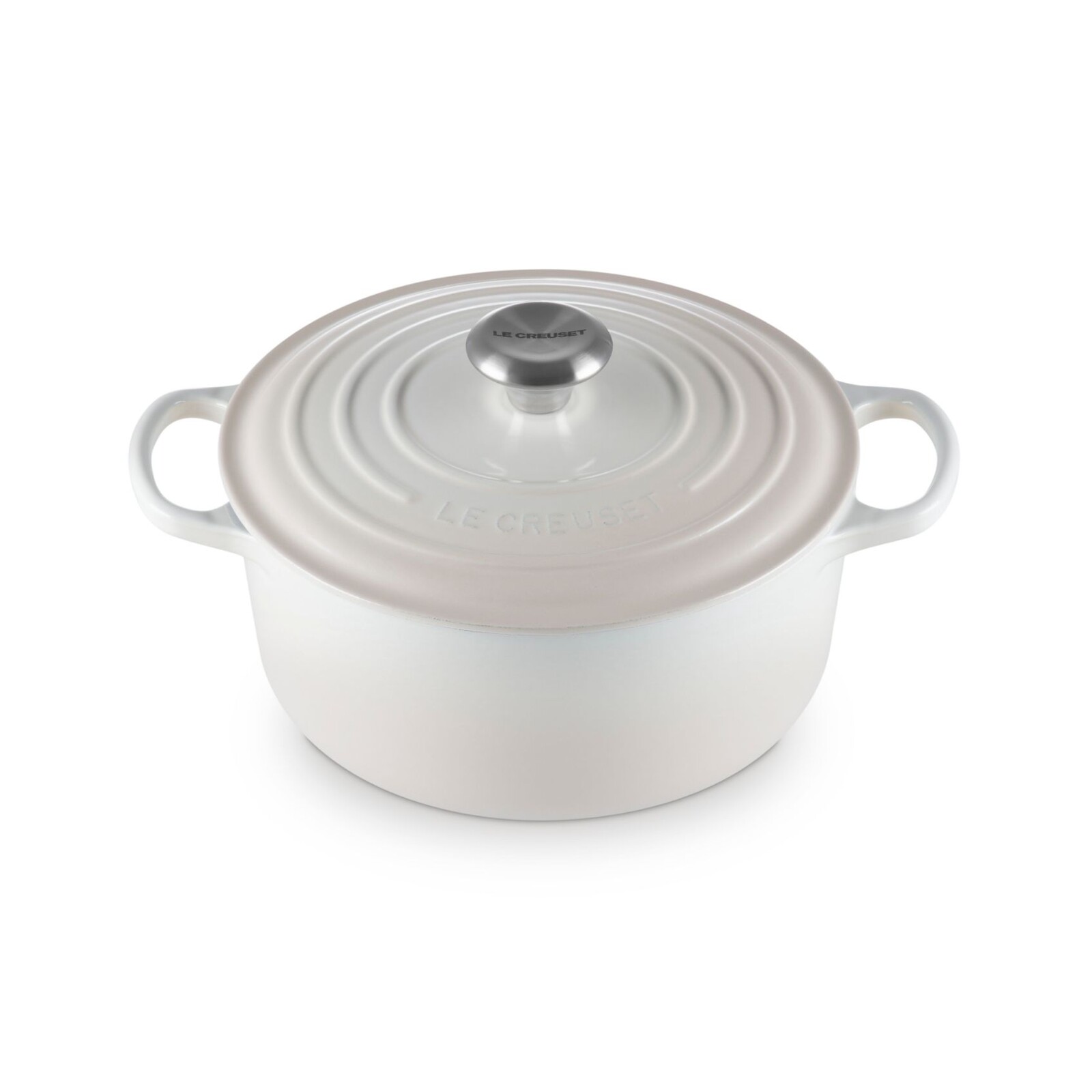 Kastrol SIGNATURE 24 cm, 4,2 l, MERINGUE, litina, Le Creuset