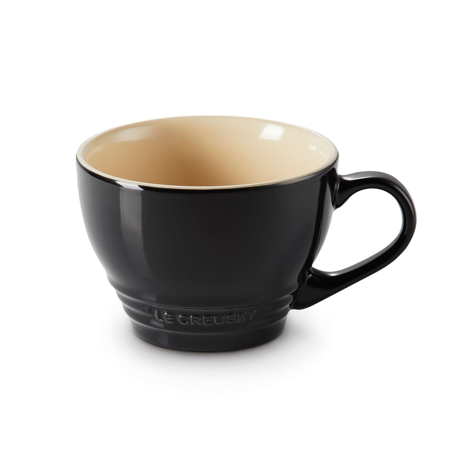 Hrnek na cappuccino 400 ml, BLACK ONYX, kamenina, Le Creuset