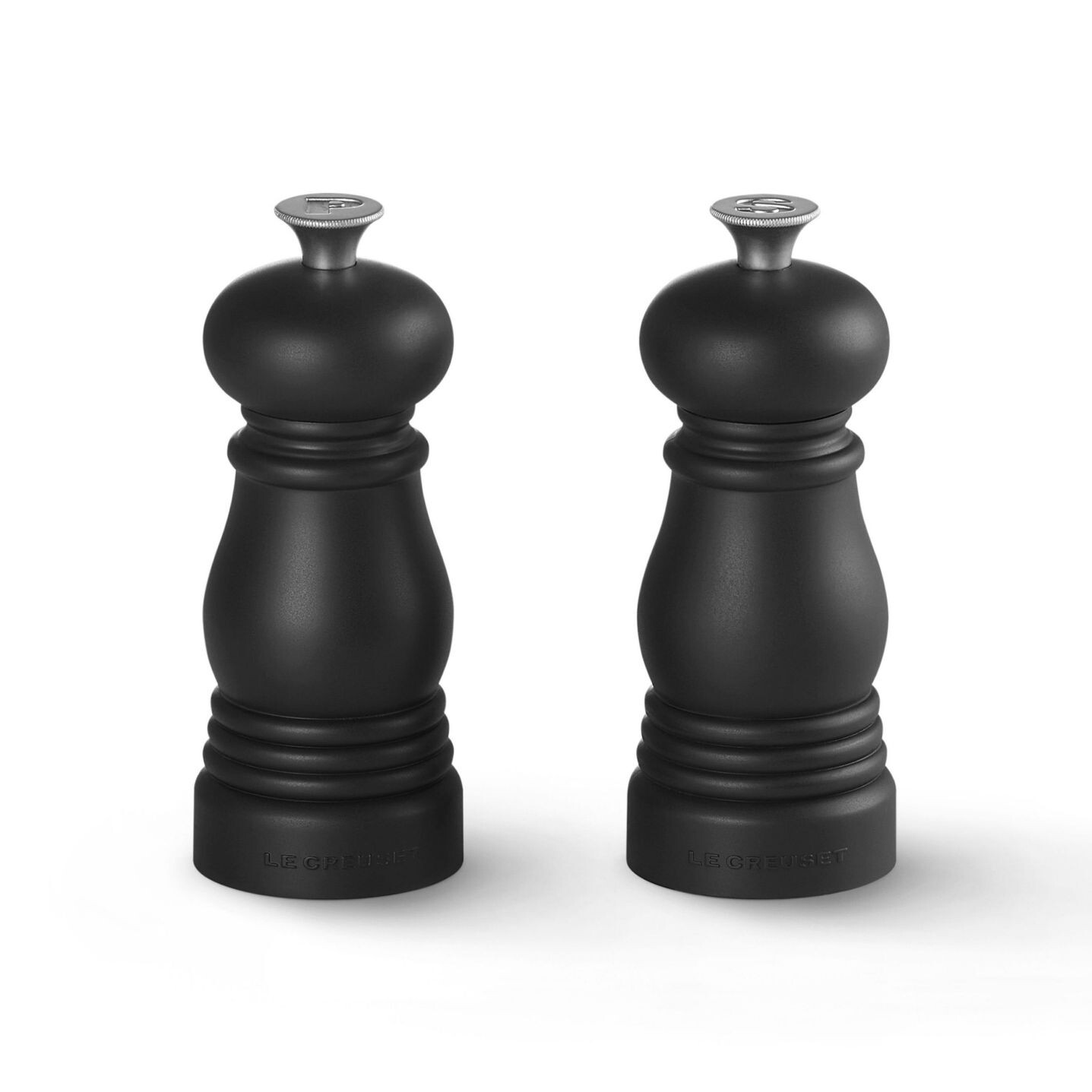 Sada mlýnků na sůl a pepř 11 cm, sada 2 ks, MATTE BLACK, plast, Le Creuset