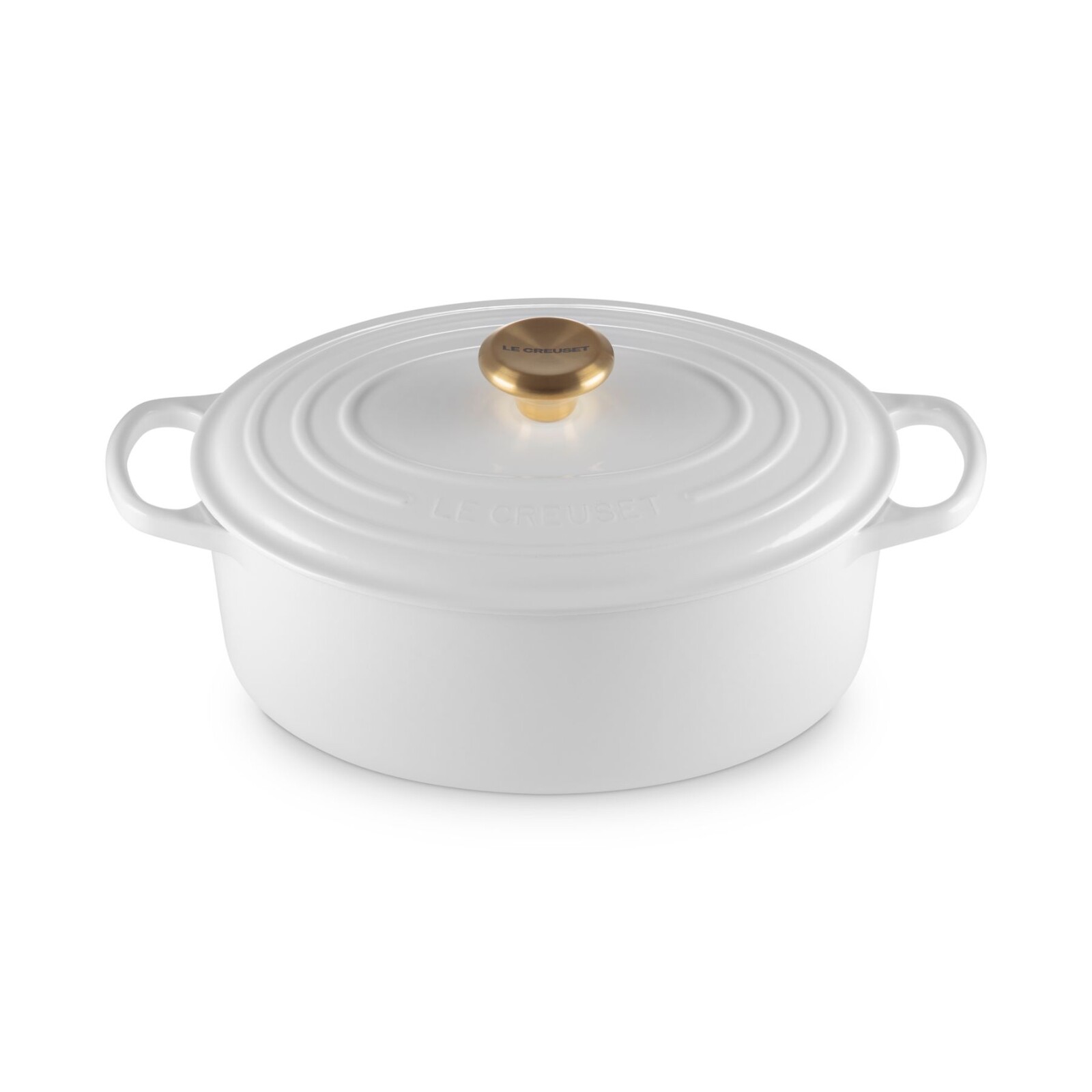 Kastrol SIGNATURE 29 cm, 4,7 l, oválný, WHITE, litina, Le Creuset