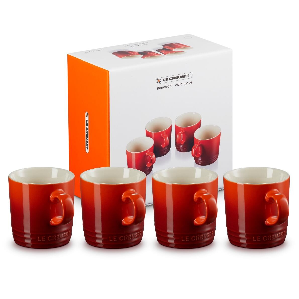 Hrnek 350 ml, sada 4 ks, CERISE, kamenina, Le Creuset