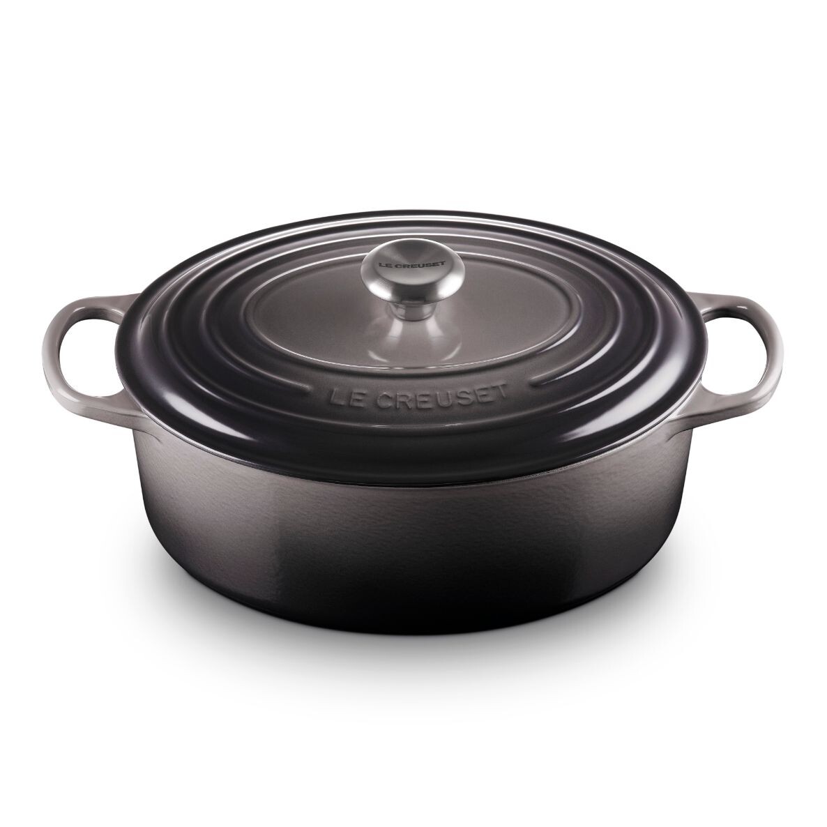 Kastrol SIGNATURE 31 cm, 6,3 l, oválný, FLINT, litina, Le Creuset