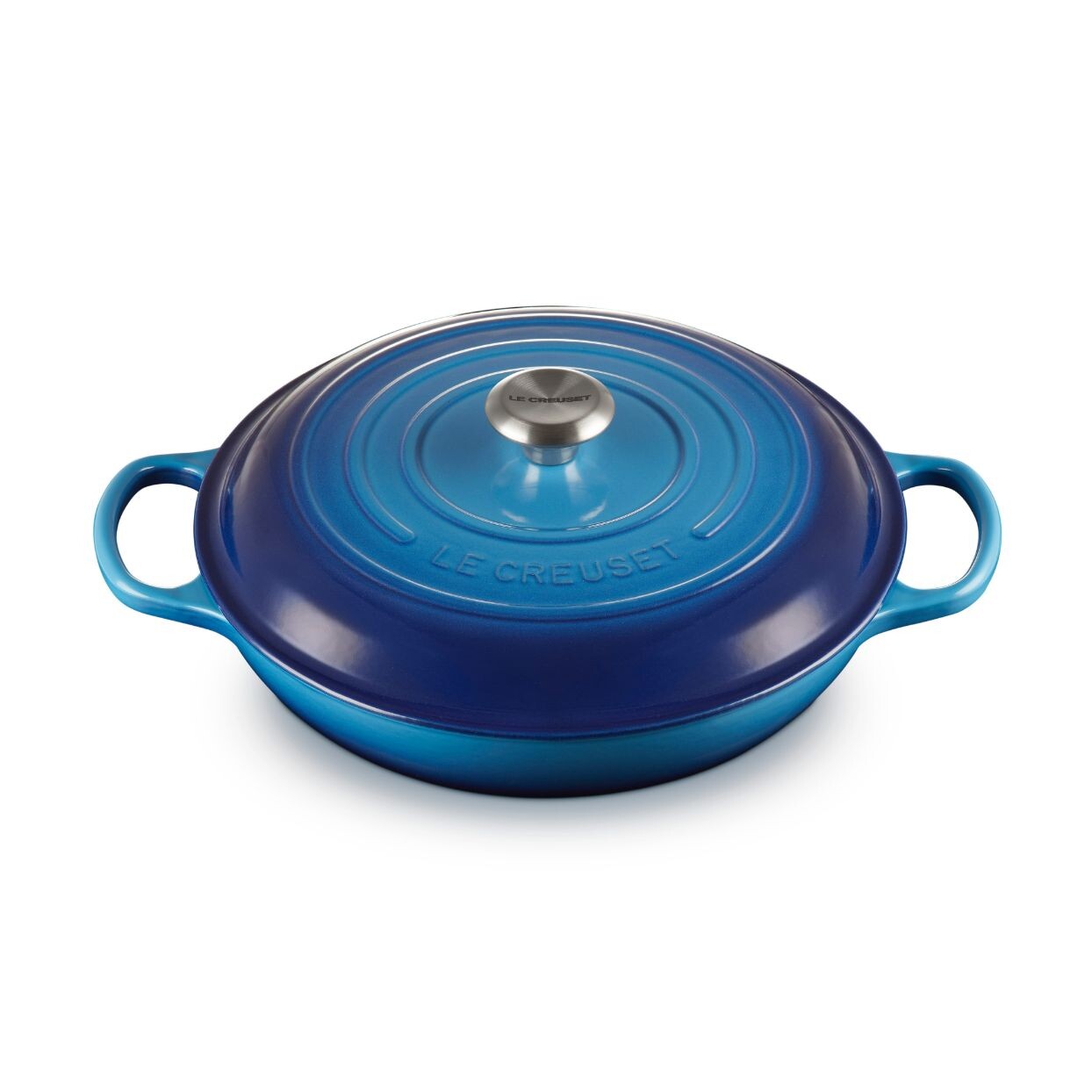 Kastrol SIGNATURE 30 cm, 3,5 l, AZURE, litina, Le Creuset