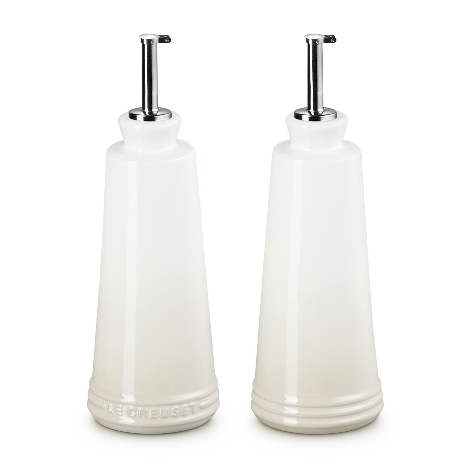 Dávkovač oleje SIGNATURE 300 ml, sada 2 ks, MERINGUE, kamenina, Le Creuset