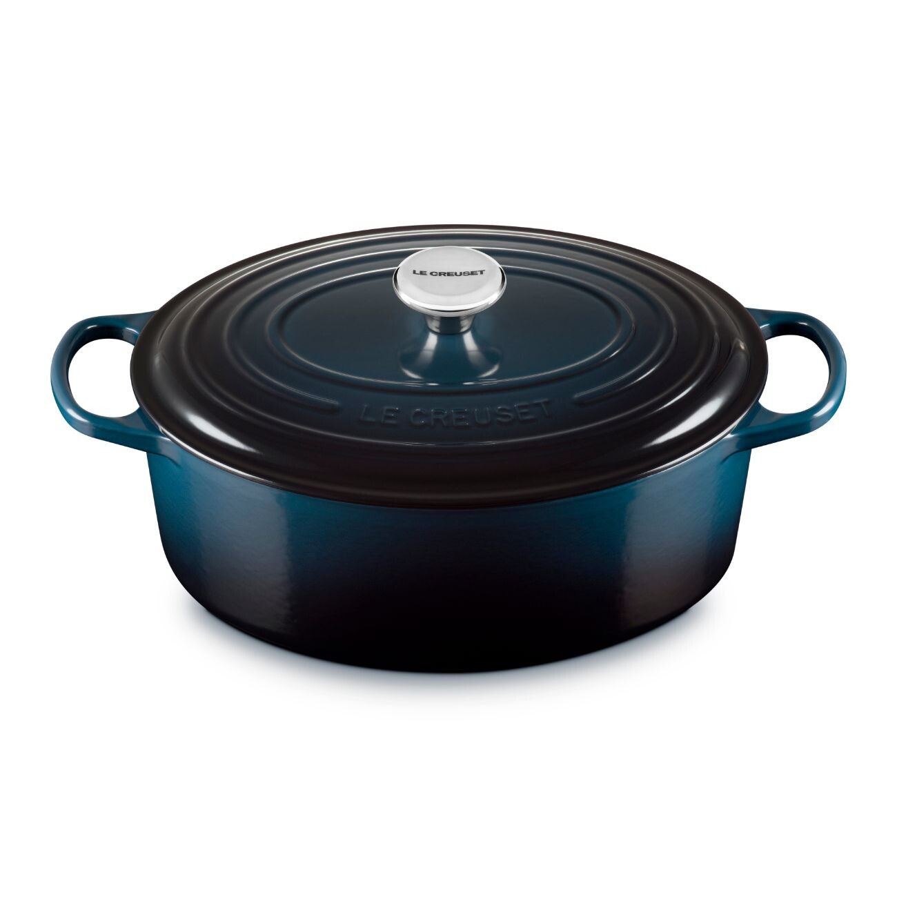 Kastrol SIGNATURE 31 cm, 6,3 l, oválný, NUIT, litina, Le Creuset