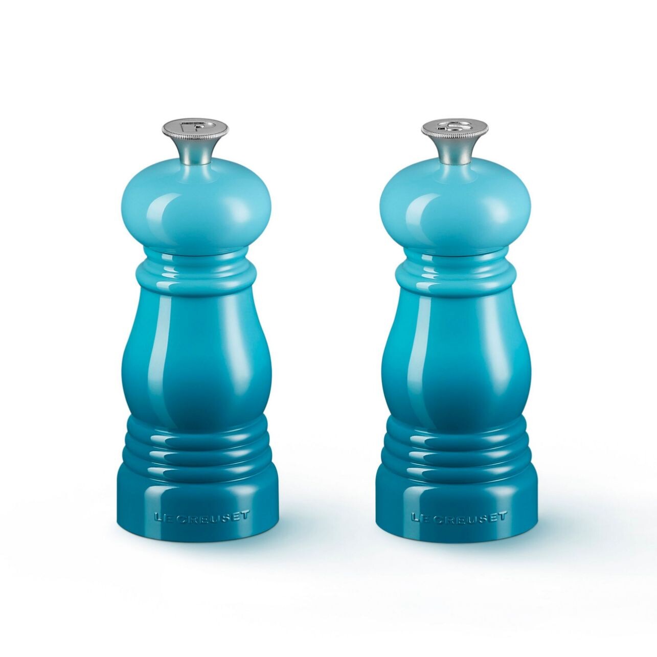 Sada mlýnků na sůl a pepř 11 cm, sada 2 ks, TEAL, plast, Le Creuset