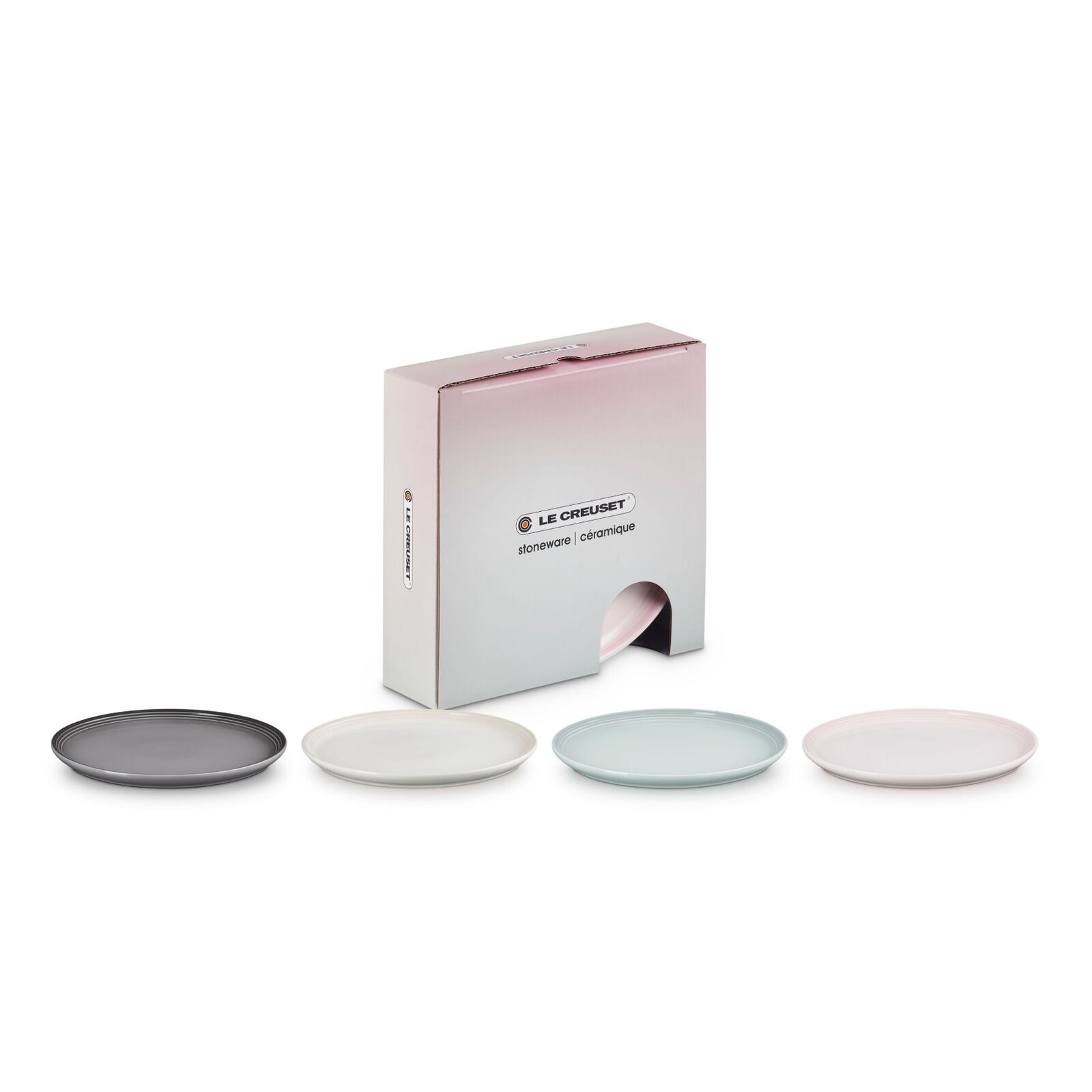 Přílohový talíř COUPE 22 cm, sada 4 ks, kamenina, Le Creuset