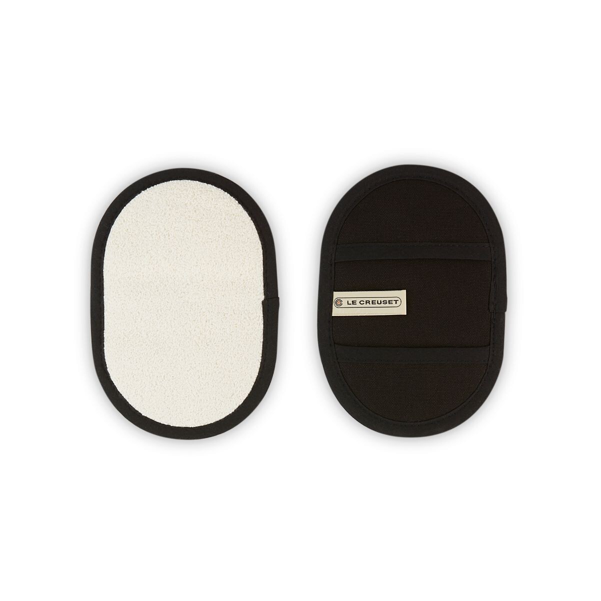 Chňapka na hrnec 17,5 x 12 cm, sada 2 ks, černá, bavlna, Le Creuset