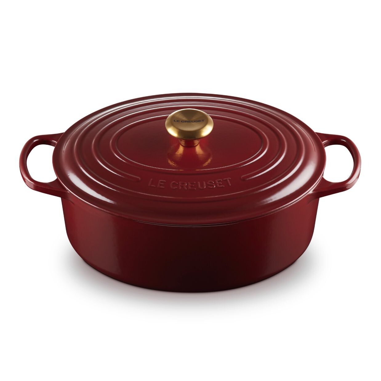 Kastrol SIGNATURE 31 cm, 6,3 l, oválný, GARNET, litina, Le Creuset