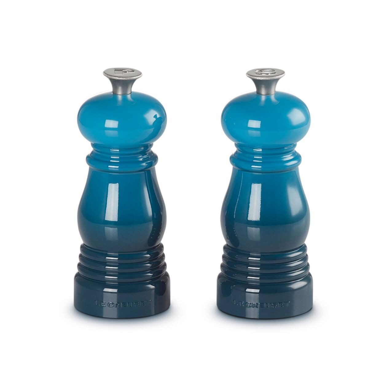 Sada mlýnků na sůl a pepř 11 cm, sada 2 ks, DEEP TEAL, plast, Le Creuset