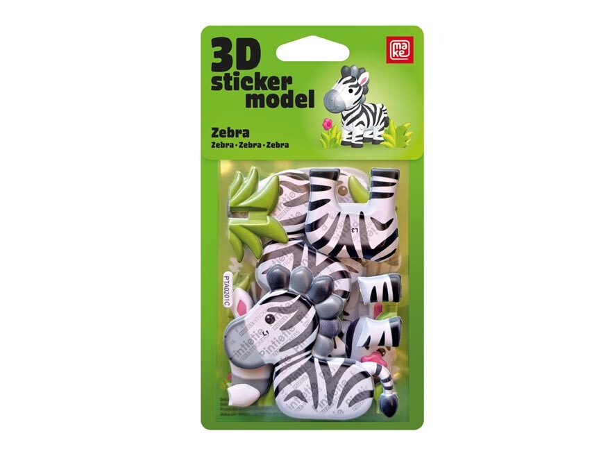 MFP 1042607 3D Sticker Model ZOO Zebra - MAKE