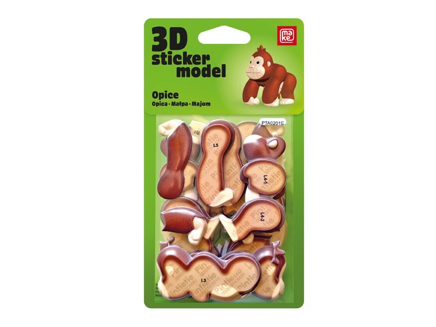 MFP 1042611 3D Sticker Model ZOO Opice - MAKE