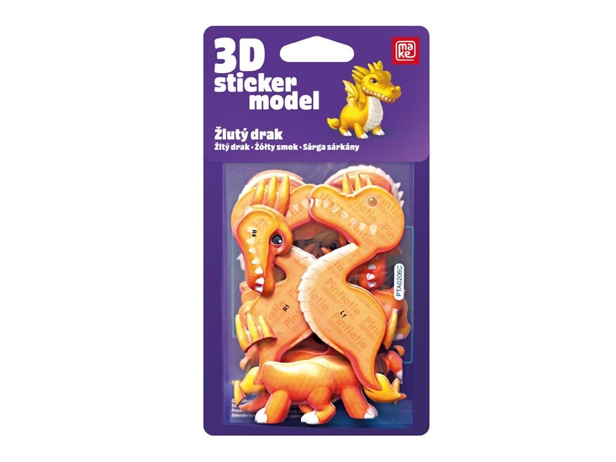 MFP 1042621 3D Sticker Model Ještěrky Žlutý drak - MAKE
