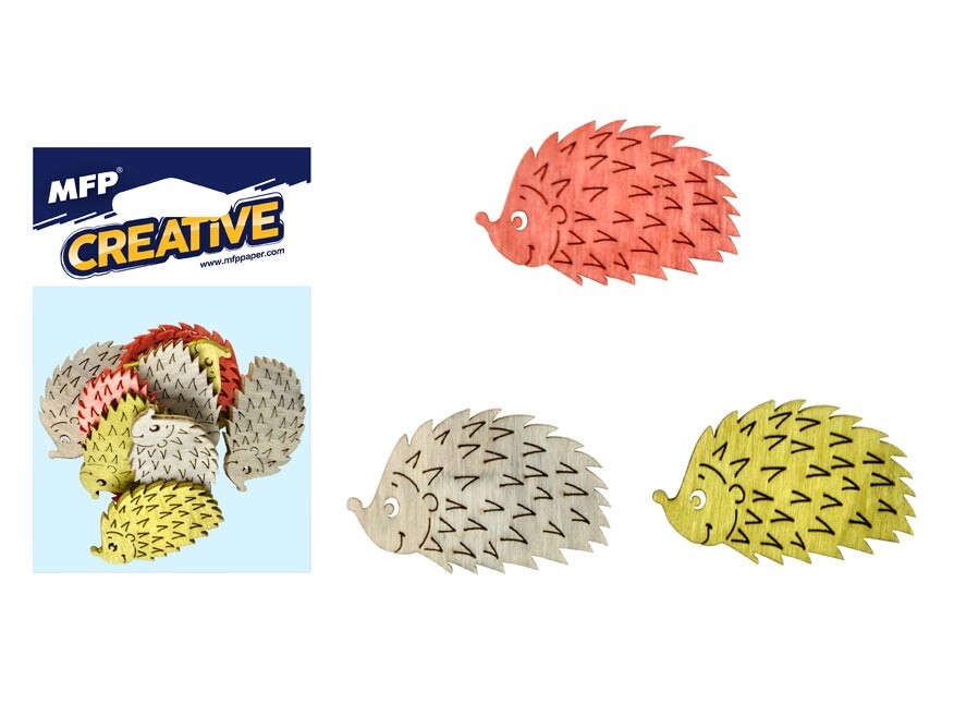 MFP 8885676 Dekorace ježek 12ks 4cm mix