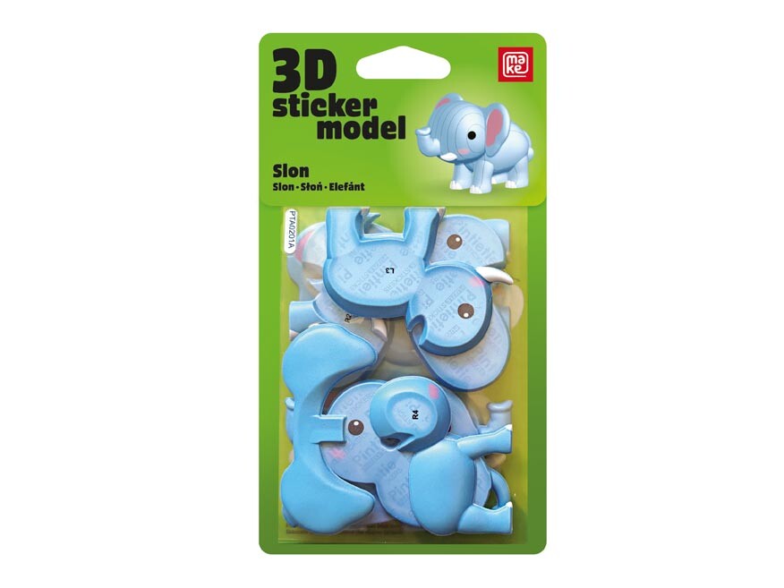 MFP 1042608 3D Sticker Model ZOO Slon - MAKE