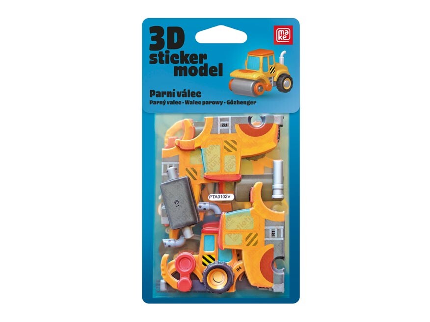 MFP 1042613 3D Sticker Model Stavební stroje Parní válec - MAKE