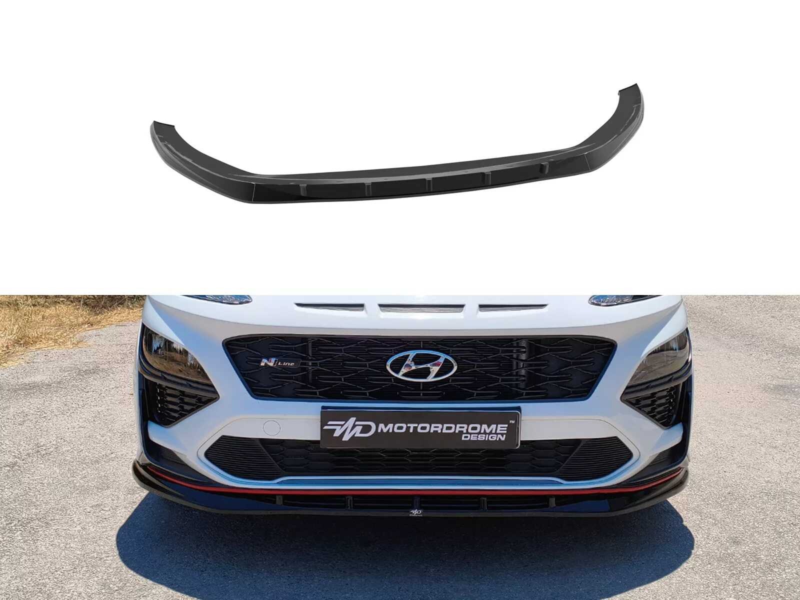 Motordrome Design Spoiler pod přední nárazník Hyundai Kona Îť / N-Line Mk1 Facelift