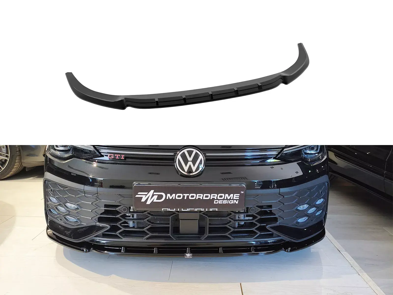 Motordrome Design Spoiler pod přední nárazník V.1 Volkswagen Golf Mk8 Facelift GTI / GTE / R-Line