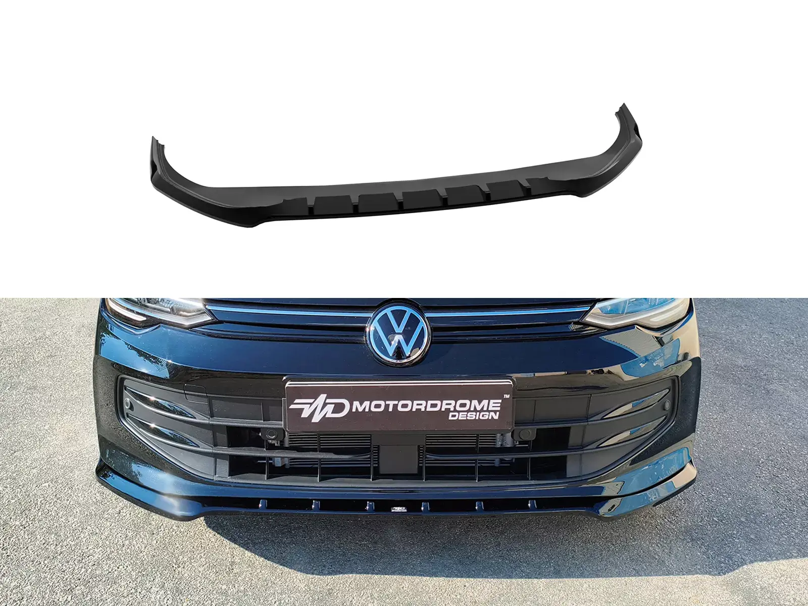 Motordrome Design Spoiler pod přední nárazník Volkswagen Golf Mk8 Facelift
