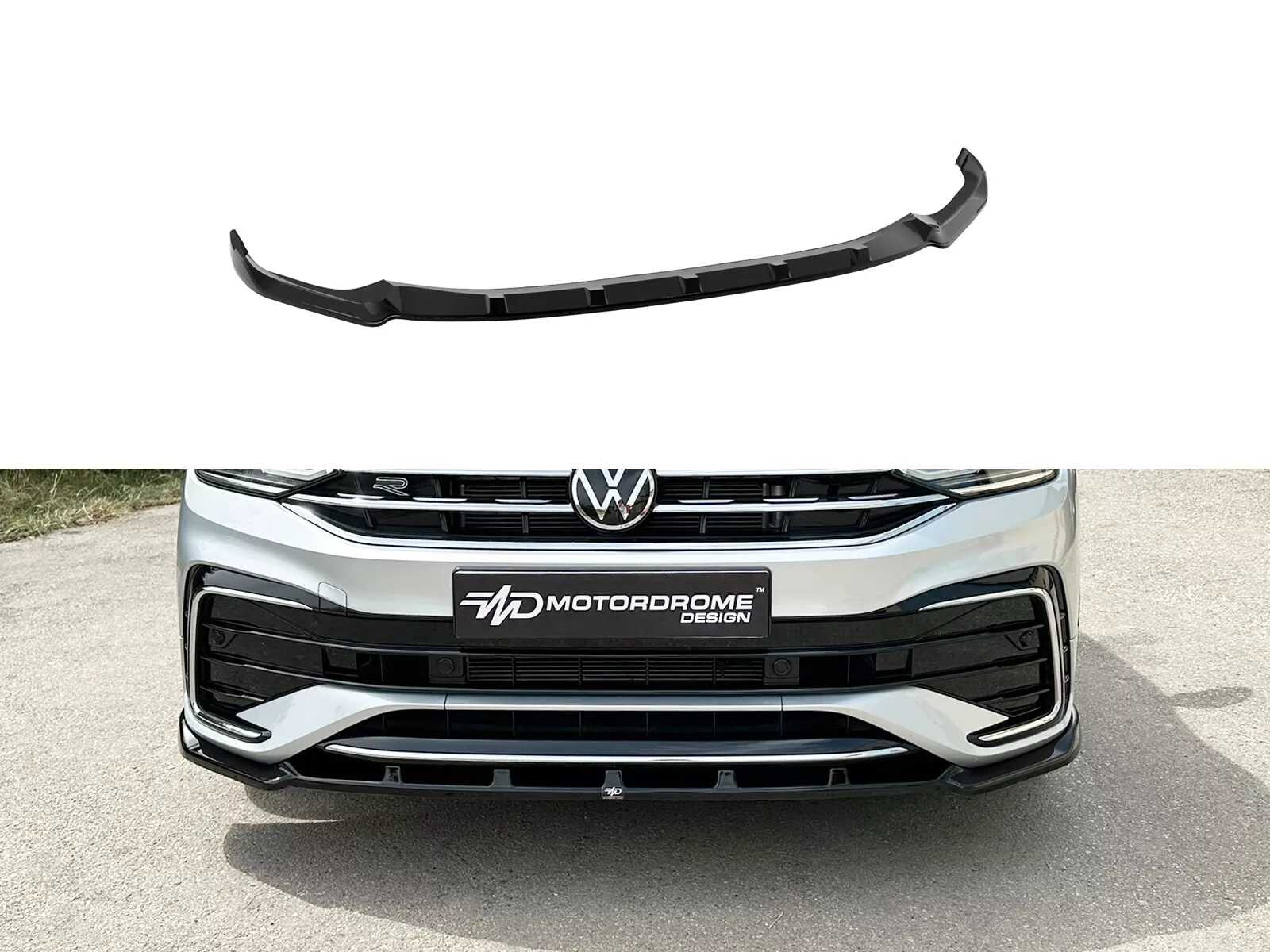 Motordrome Design Spoiler pod přední nárazník Volkswagen Tiguan R / R-Line Mk2 Facelift (2020-2024)