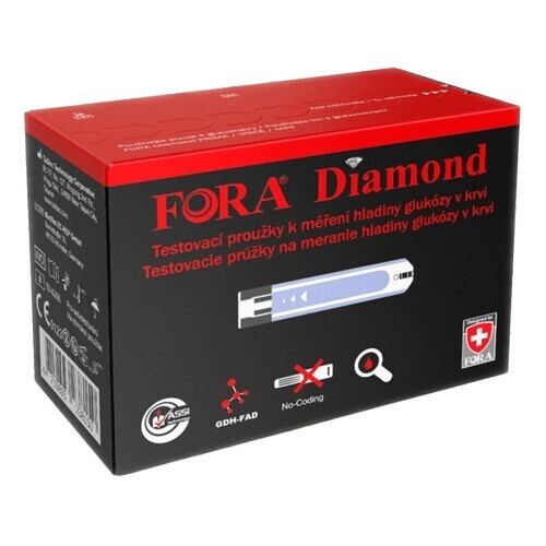 FORA Diamond Testovací proužky ke glukometrům TD-4365 50ks