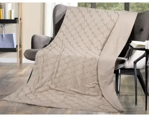 Kožešinová deka Fox 150x200 cm, písková hnědá