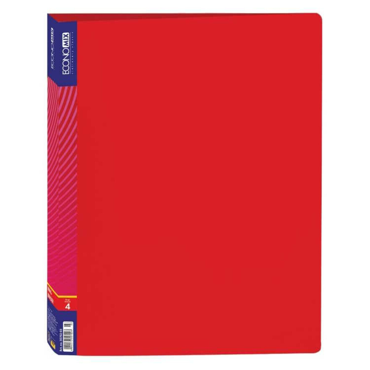 Kroužkový pořadač se 4 kroužky, pro A4 červený