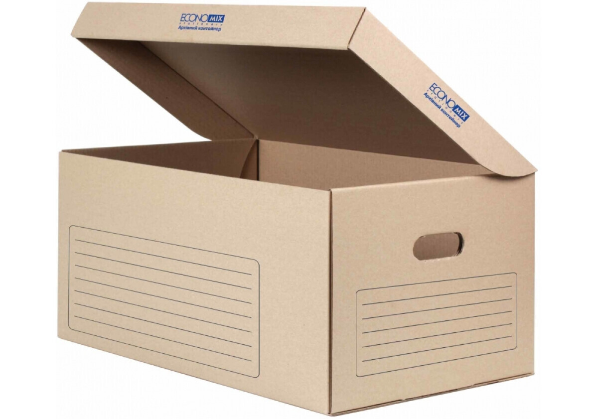 Archivační kontejner s víkem, 53x36x26cm bílá