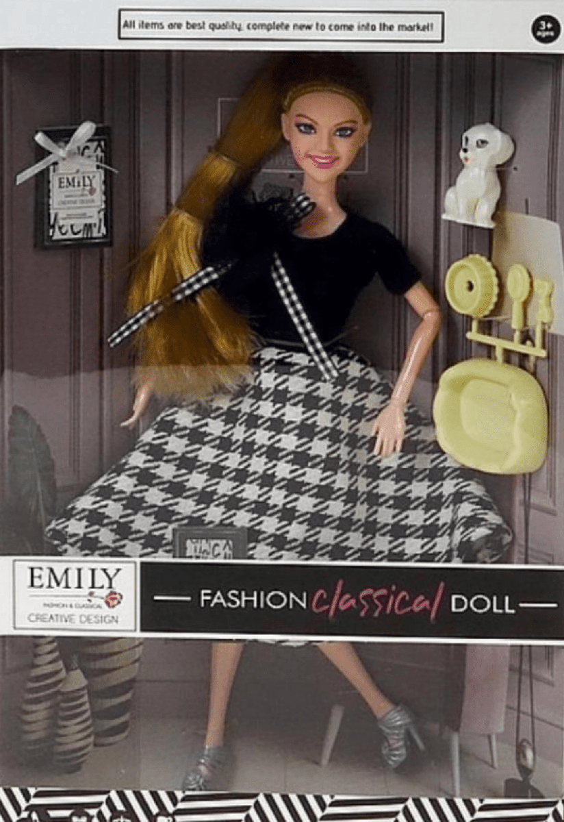 Panenka se psem a doplňky