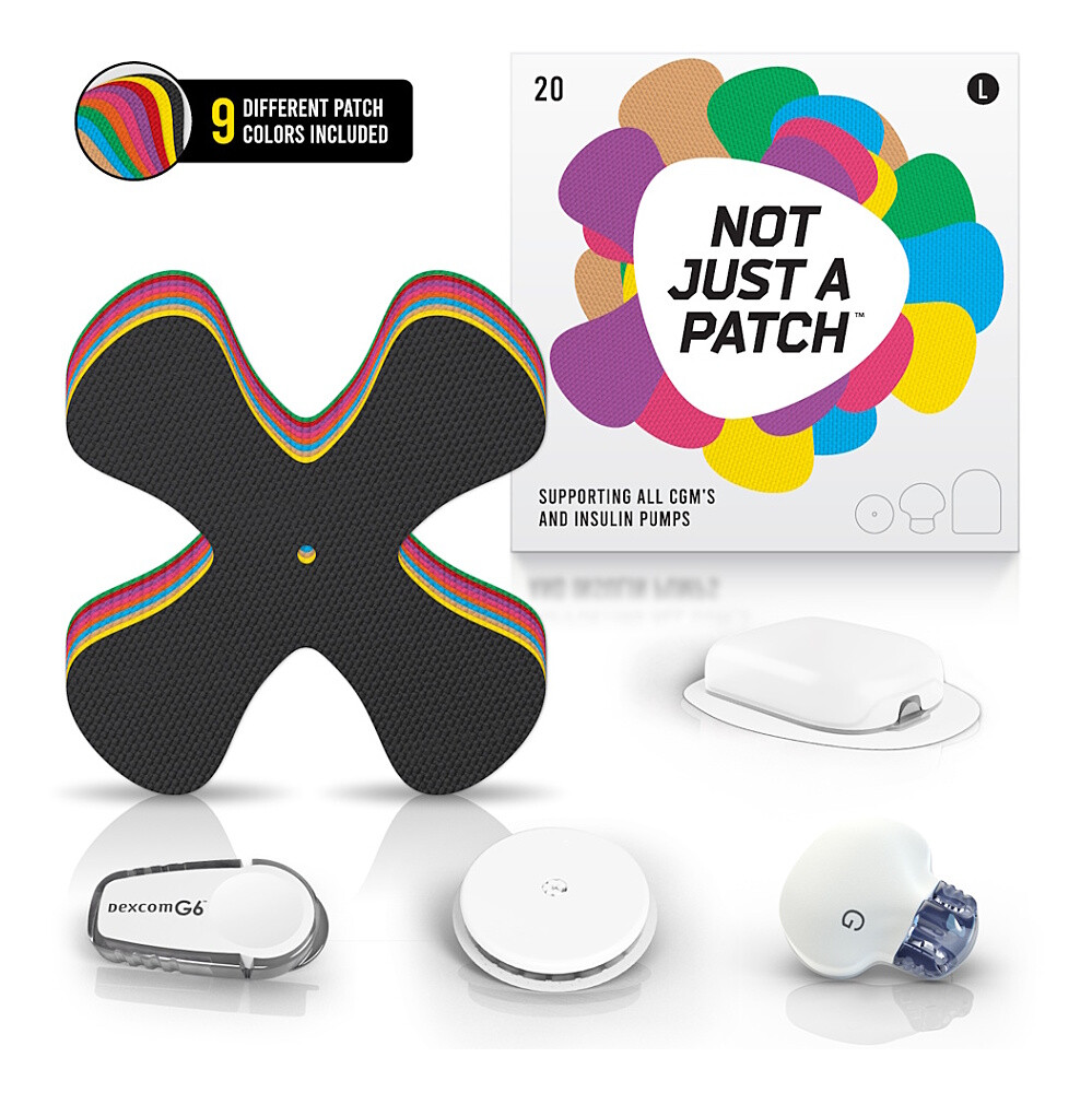 NOT JUST A PATCH Náplast univerzální k CGM senzorům multicolor 20 kusů