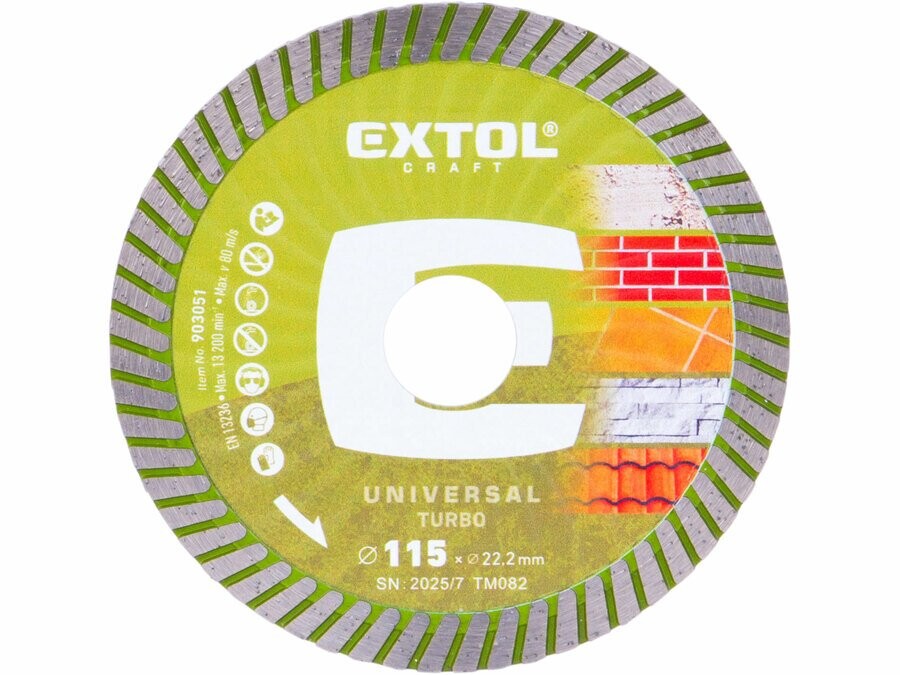 Kotouč diamantový turbo Extol Craft - 230mm