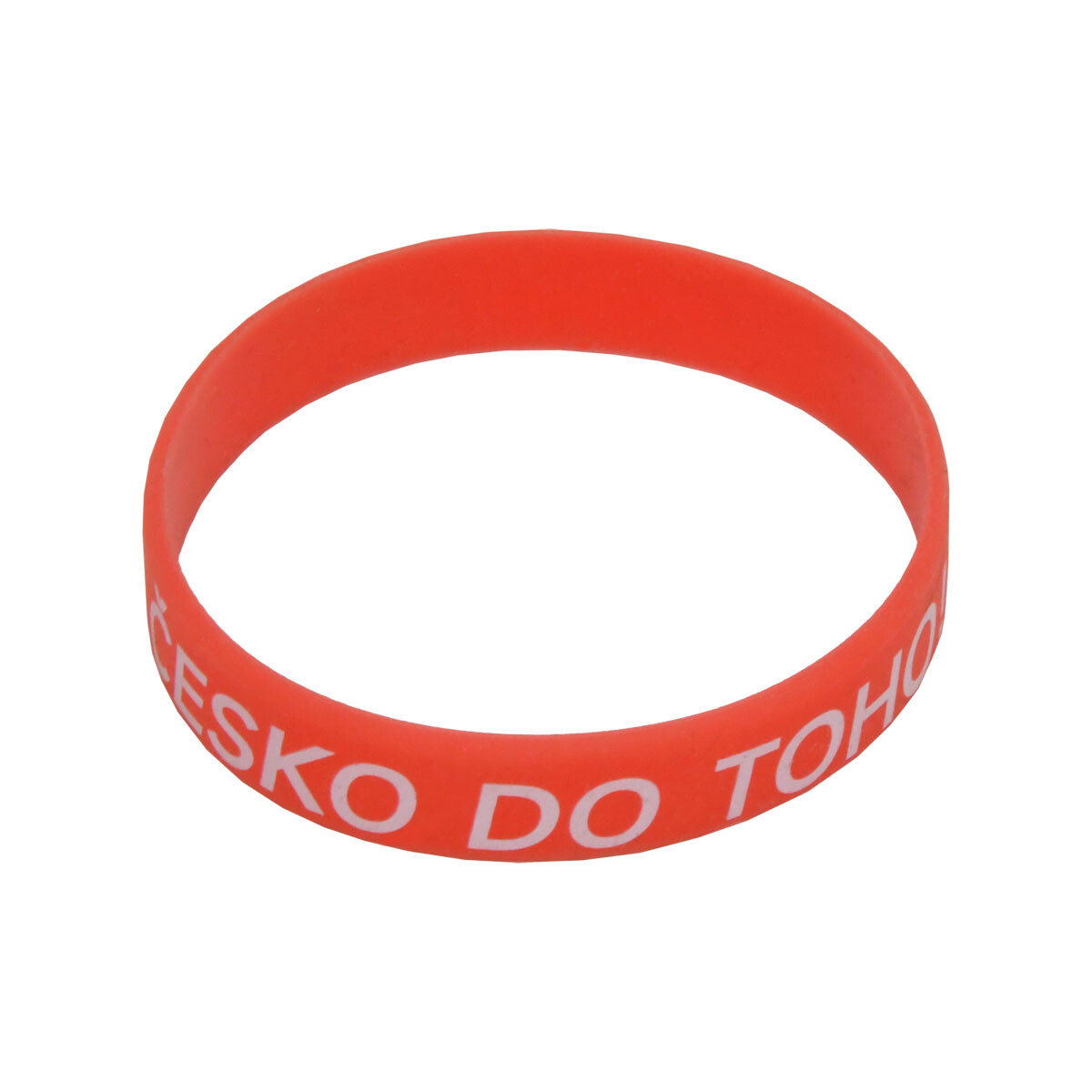 Náramek silikonový Česká republika Česko do toho - červený