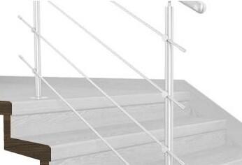 Topstep Schodová páska Ořech tmavý 3142