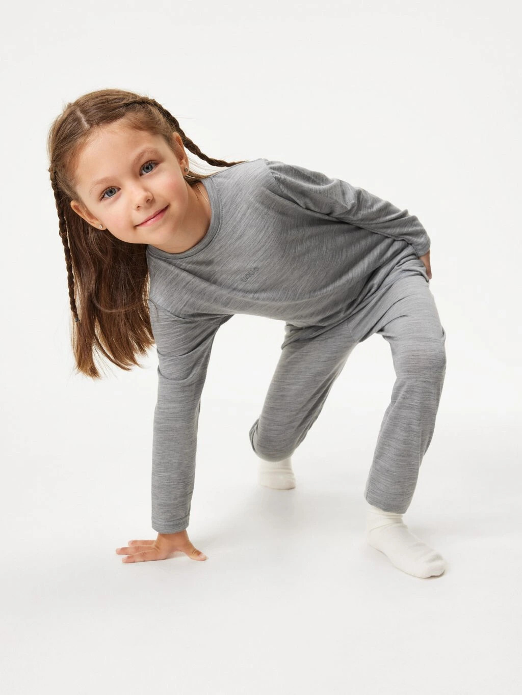 Dětské merino legíny, Šedá, vel. 122/128