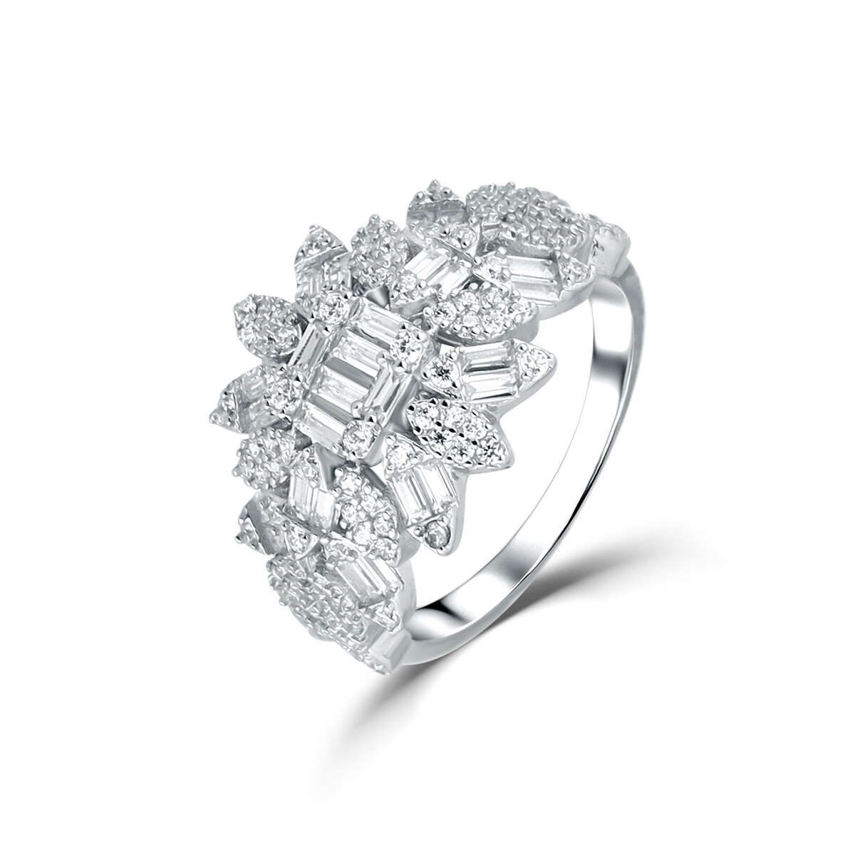 Prsten se syntetickými kameny 126-097-0161 56