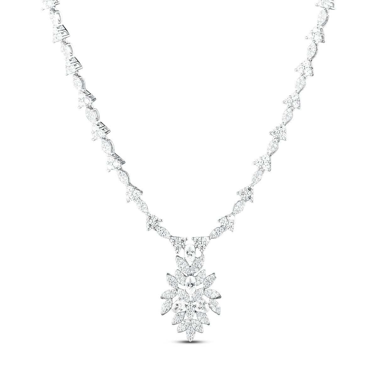 Náhrdelník se syntetickými kameny 176-097-120900 11.65g