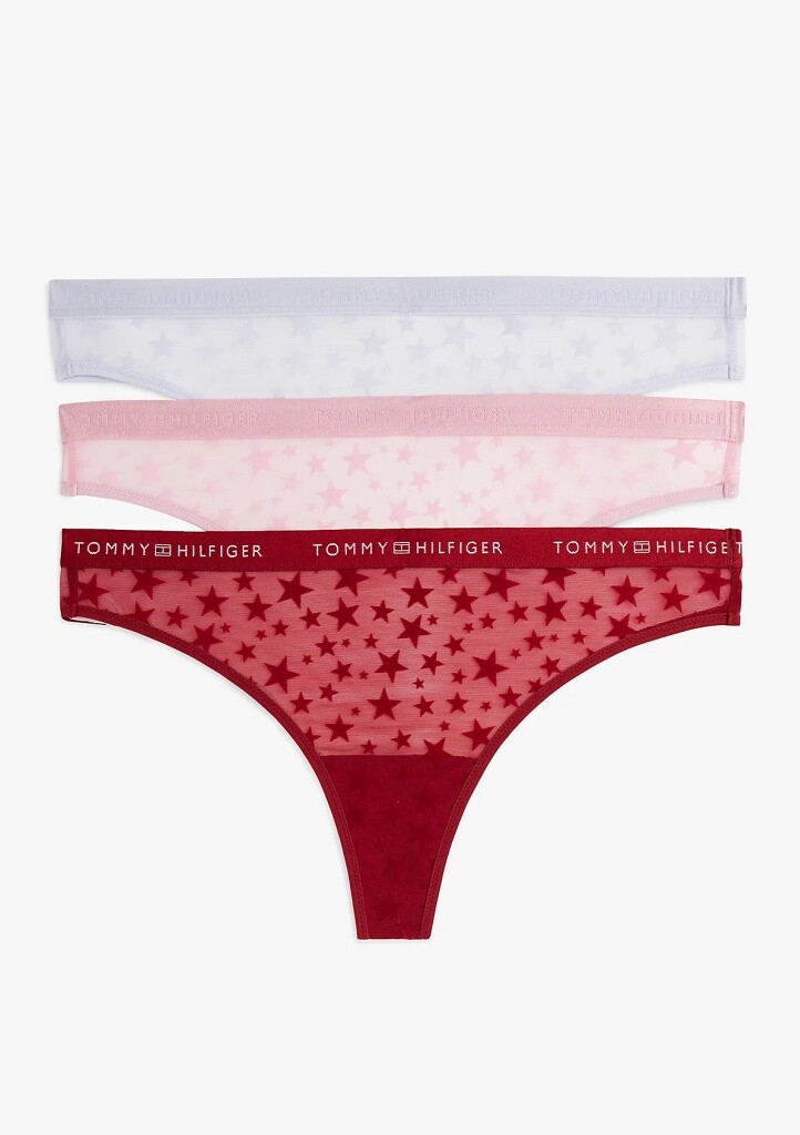 Dámská tanga Tommy Hilfiger UW0UW06135 3 pack