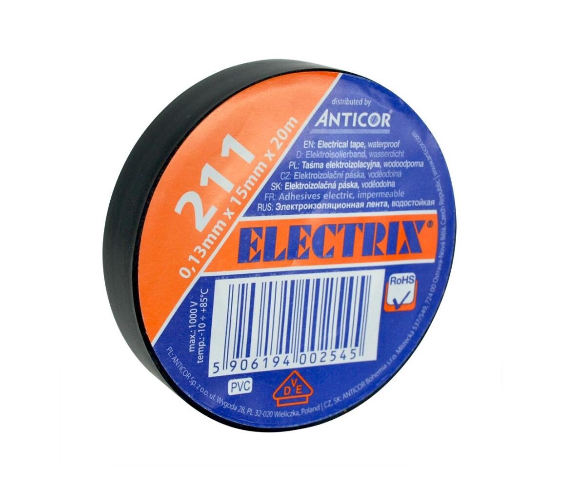 AP02C − Izolační páska ELECTRIX 15mm x 20m černá