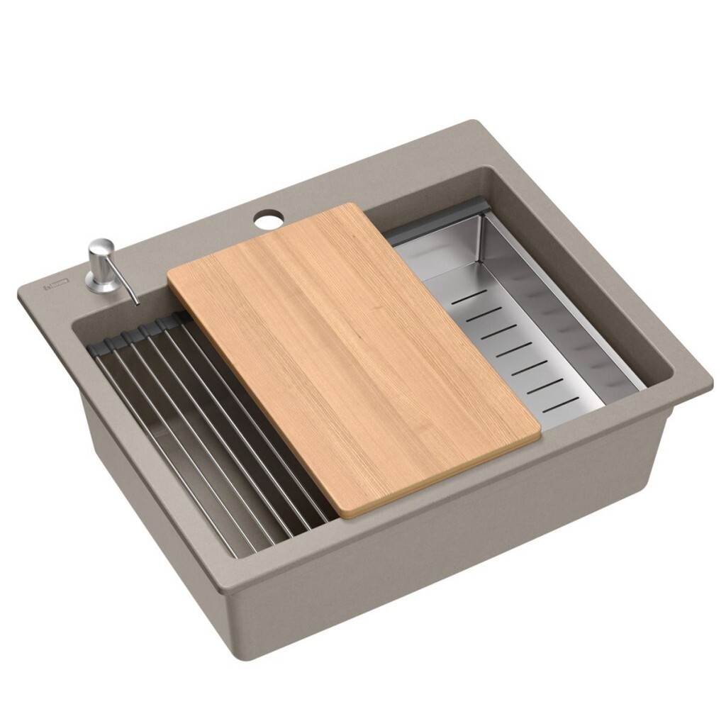 Quadron Granitový dřez KURT 110 WORKSTATION BEIGE ZLE-09040