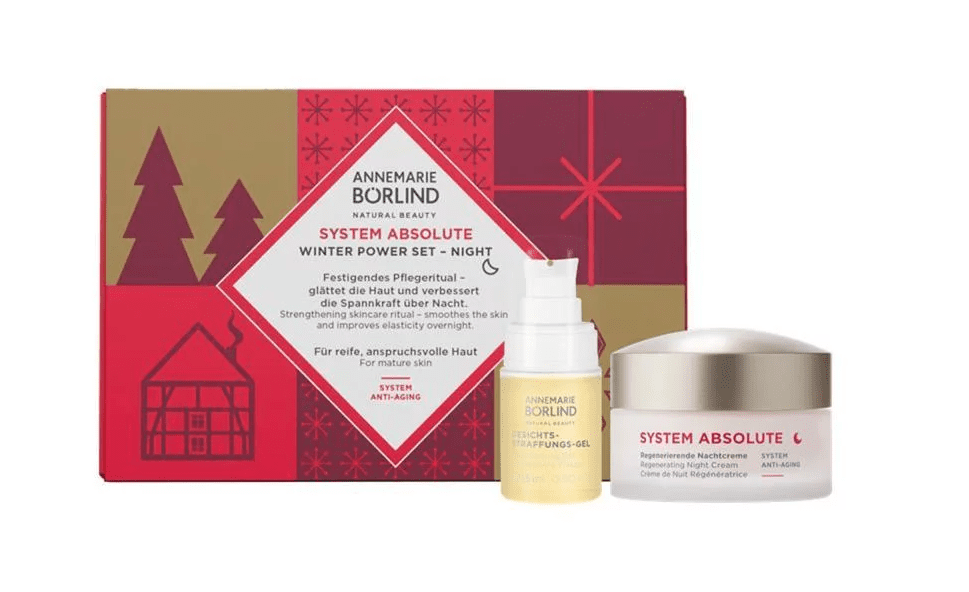 Annemarie Börlind Noční vánoční sada SYSTEM ABSOLUTE Noční krém 50 ml + pleťový zpevňující gel 15 ml ZDARMA 50 ml + 15