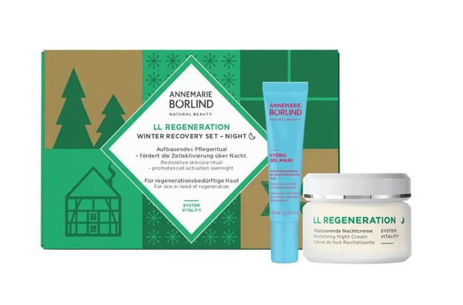 Annemarie Börlind Noční vánoční sada LL REGENERATION Noční krém 50 ml + hydrogelová maska 15 ml ZDARMA 50 ml + 15ml