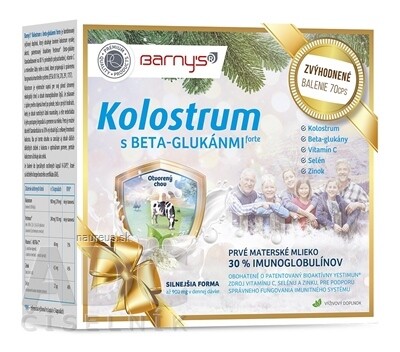 BioPol GN s.r.o. div. Pharma United Ltd. (CAN) Barnys KOLOSTRUM s beta-glukany forte cps (zvýhodněné balení) 1x70 ks