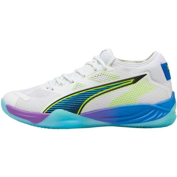 Puma ELIMINATE NITRO SQD 4 GAME ON Pánská obuv na házenou, bílá, velikost 46.5