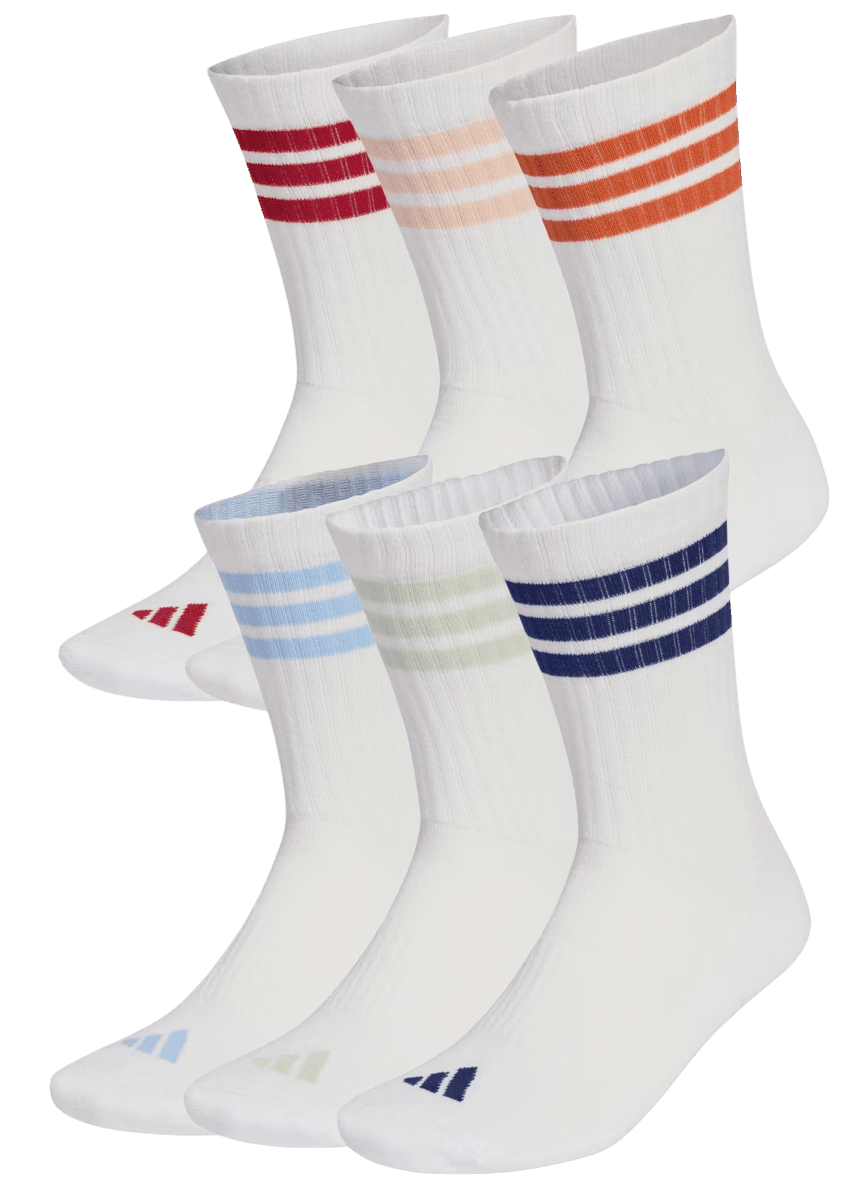 Ponožky adidas  3 Stripes Crew 6 Pack