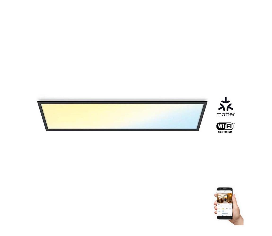 WiZ - LED Stmívatelný panel SUPERSLIM LED/36W/230V 2700-6500K Wi-Fi černá 8720169071414