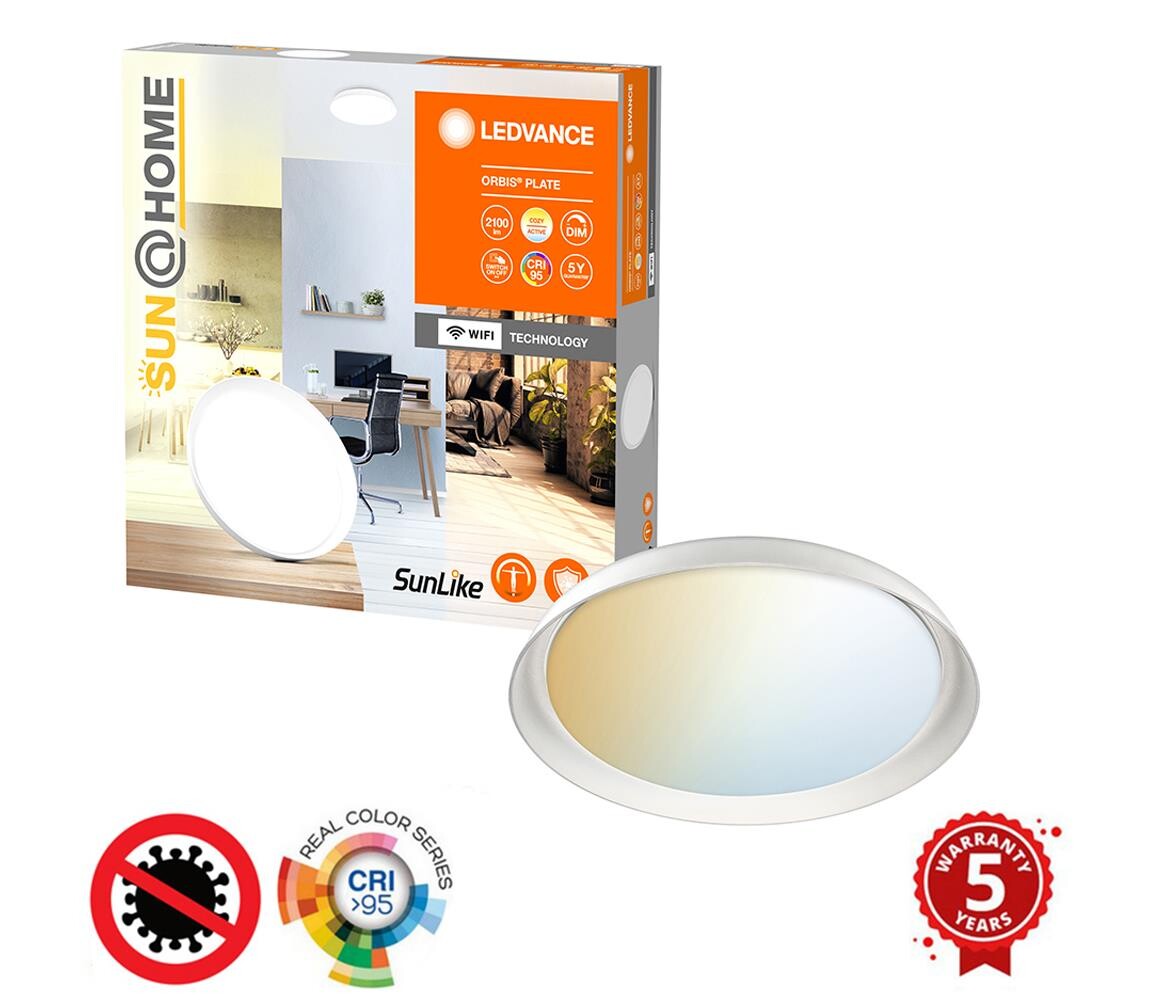 Ledvance -LED Stmívatelné svítidlo SUN@HOME LED/26W/230V 2200-5000K CRI 95 Wi-Fi 4058075575950